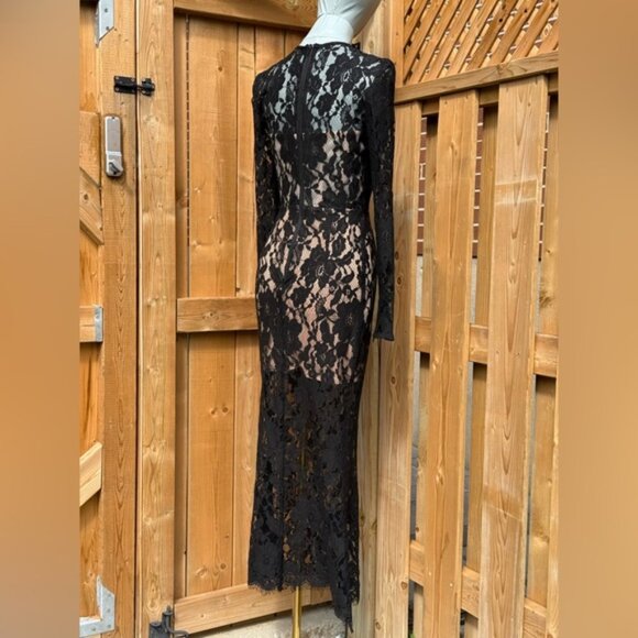 🆕 BRONX & BANCO 🧿 NWOT Colette Noir Black Lace Gown, Sz XS US 2 - Picture 8 of 16